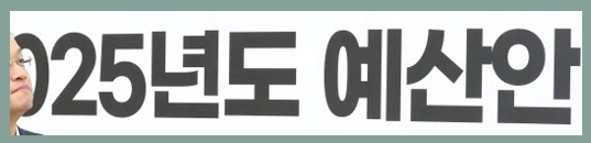 2025년도 예산안 긴축 편성