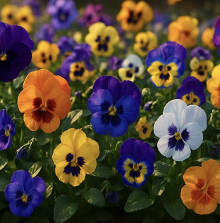 비올라 개화 시기, 이른 봄부터 초여름까지 피고 지는 꽃의 향연