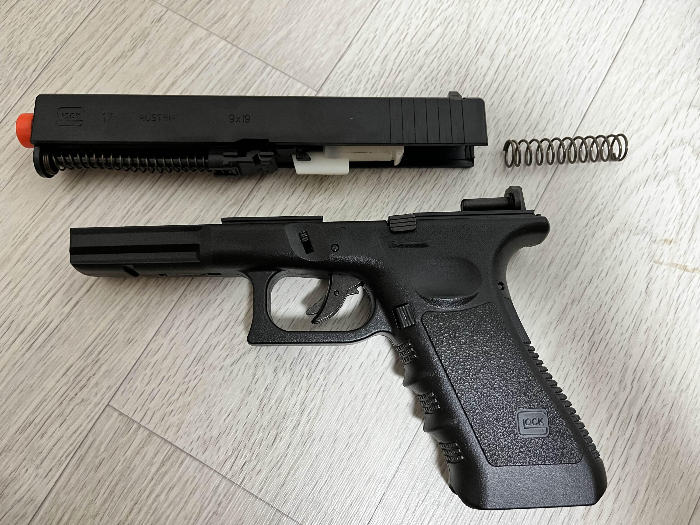 아웃바렐 장착후 슬라이드 결착 2