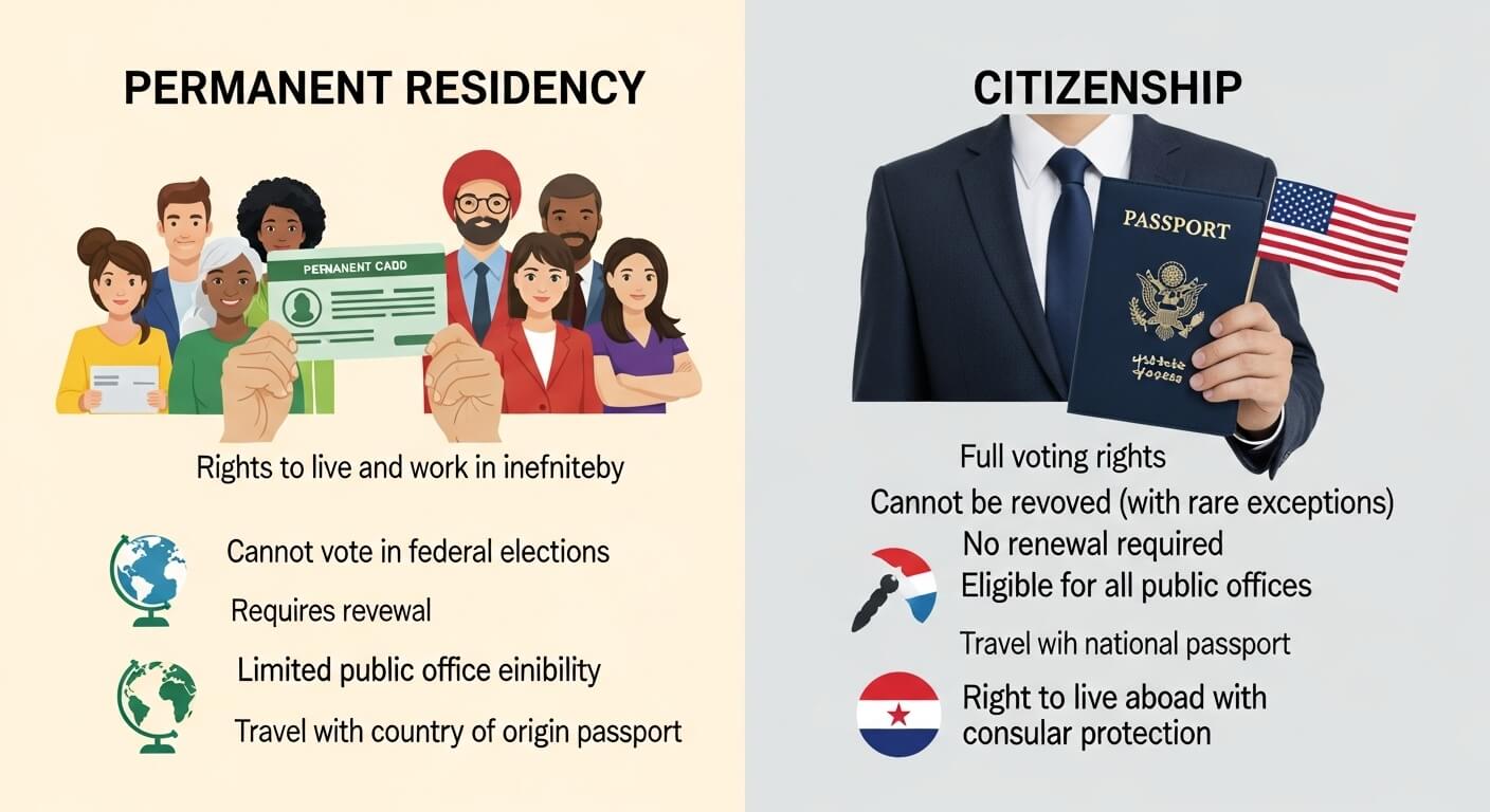 영주권과 시민권의 차이