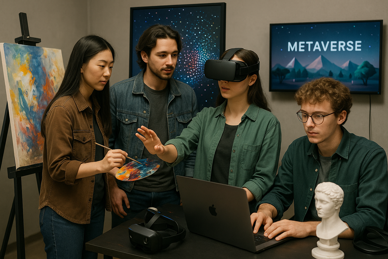 메타아트학과 학생들의 모습