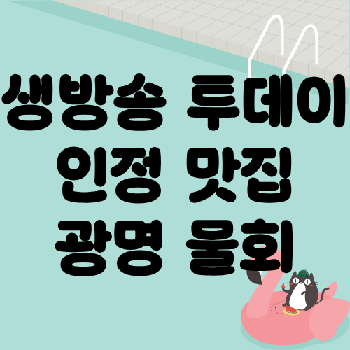 생방송 투데이 인정맛집 광명 물회