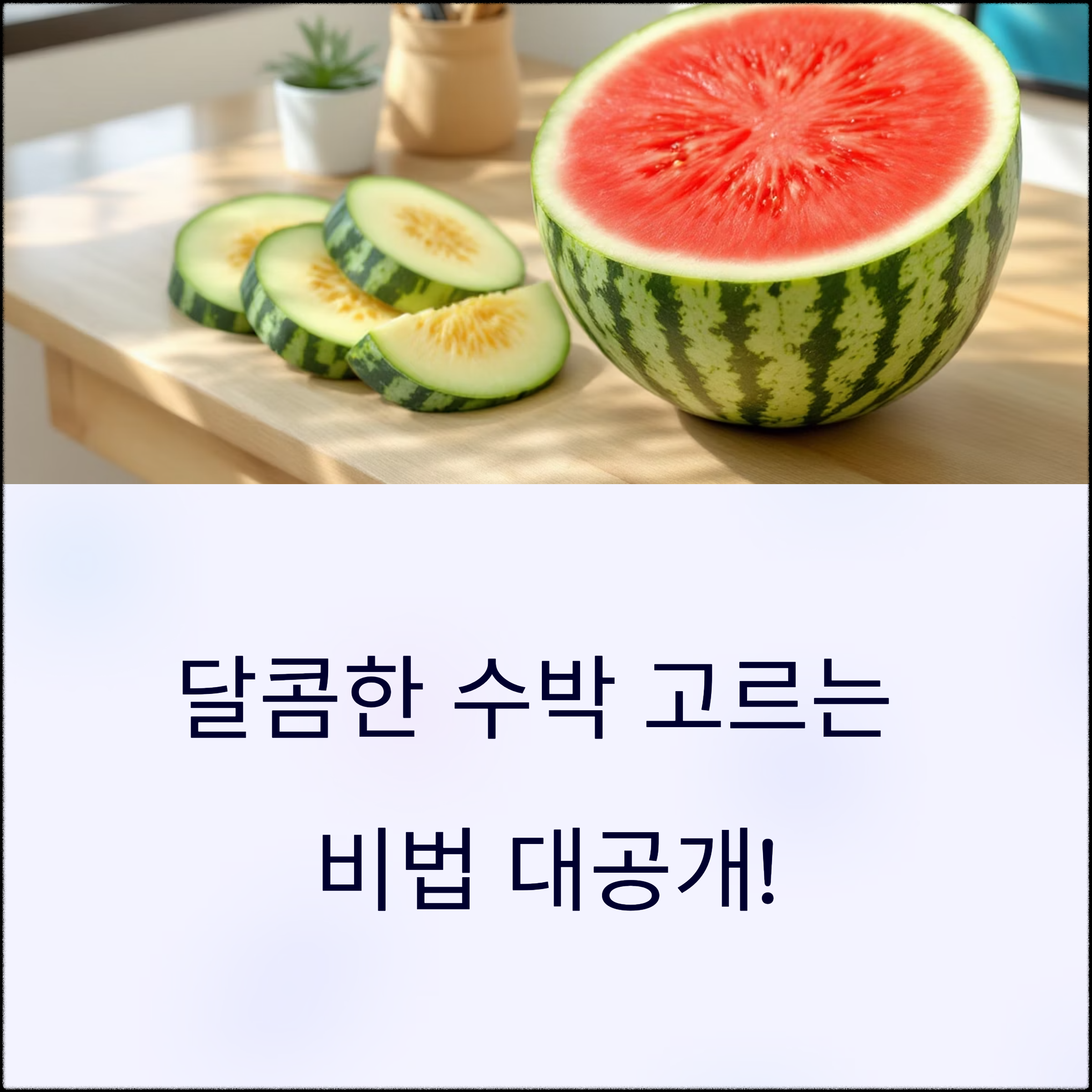 수박 고르는 법의 정석! 줄무늬와 꼭지로 맛있는 수박 찾는 팁