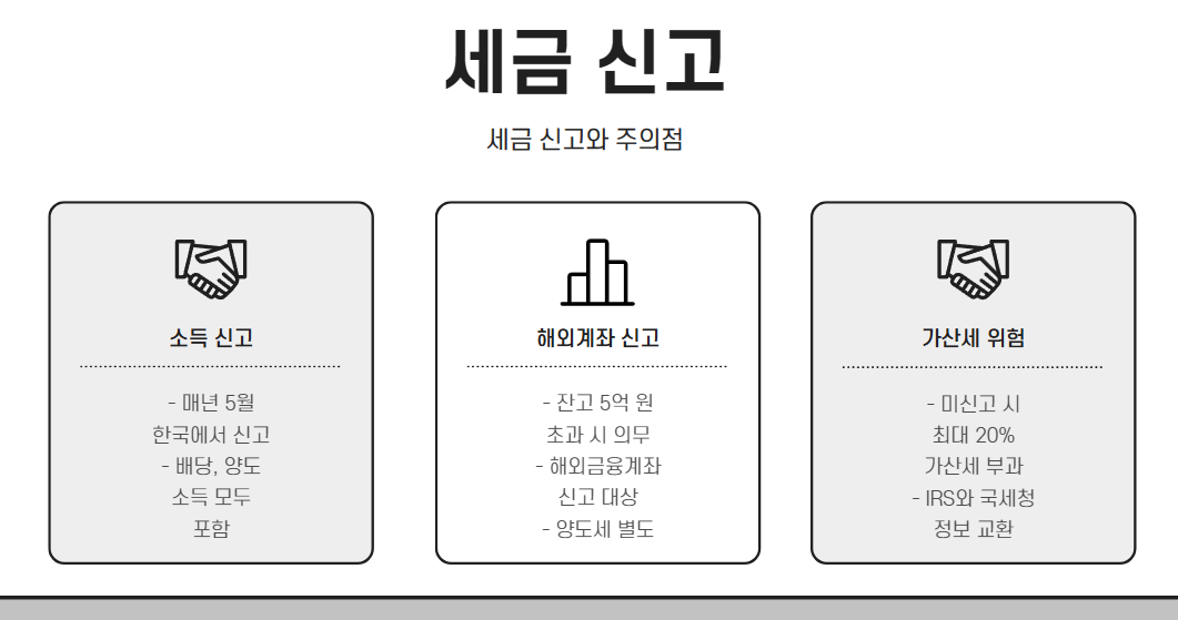 세금 신고와 주의점