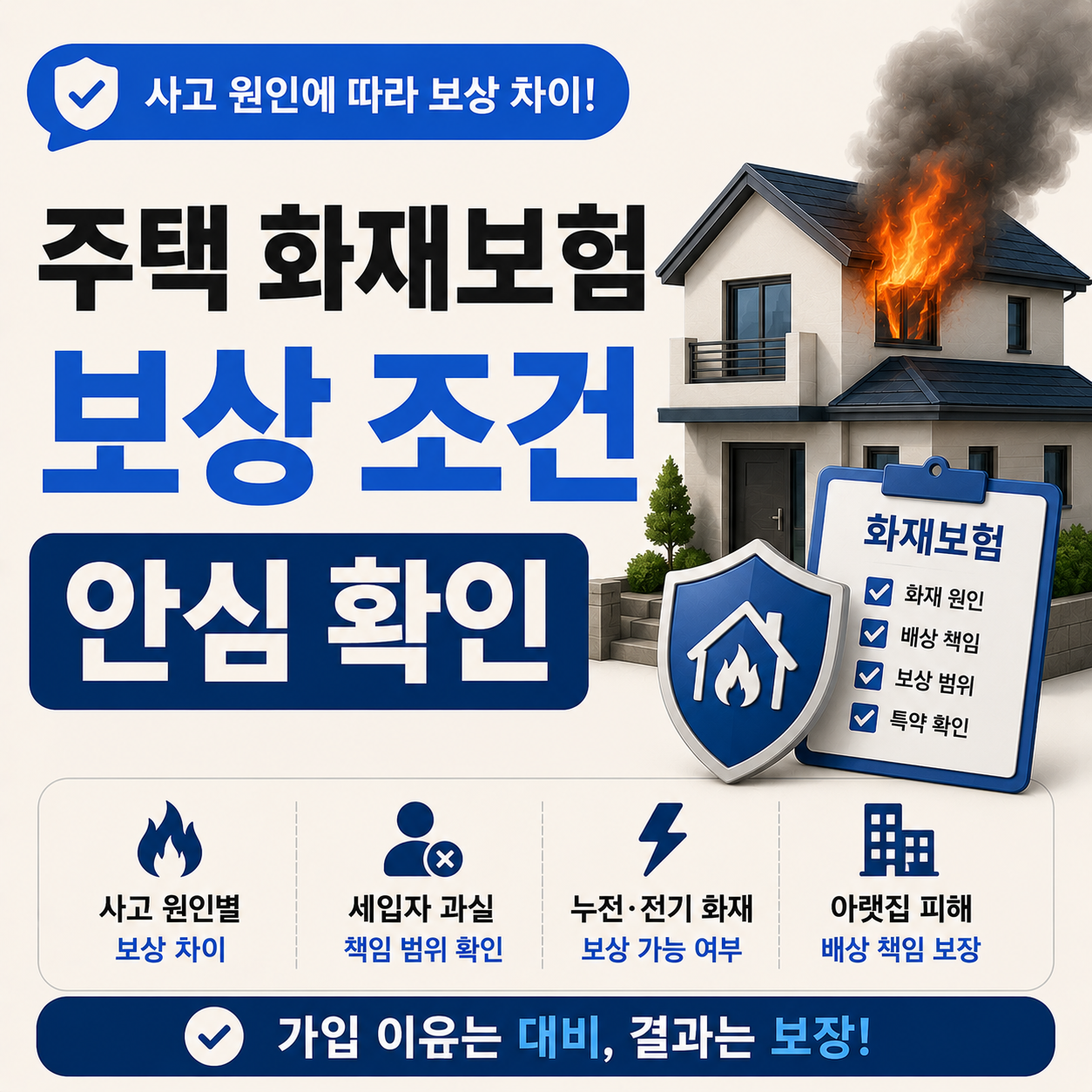 주택 화재보험 가입 이유와 보상 조건 확인