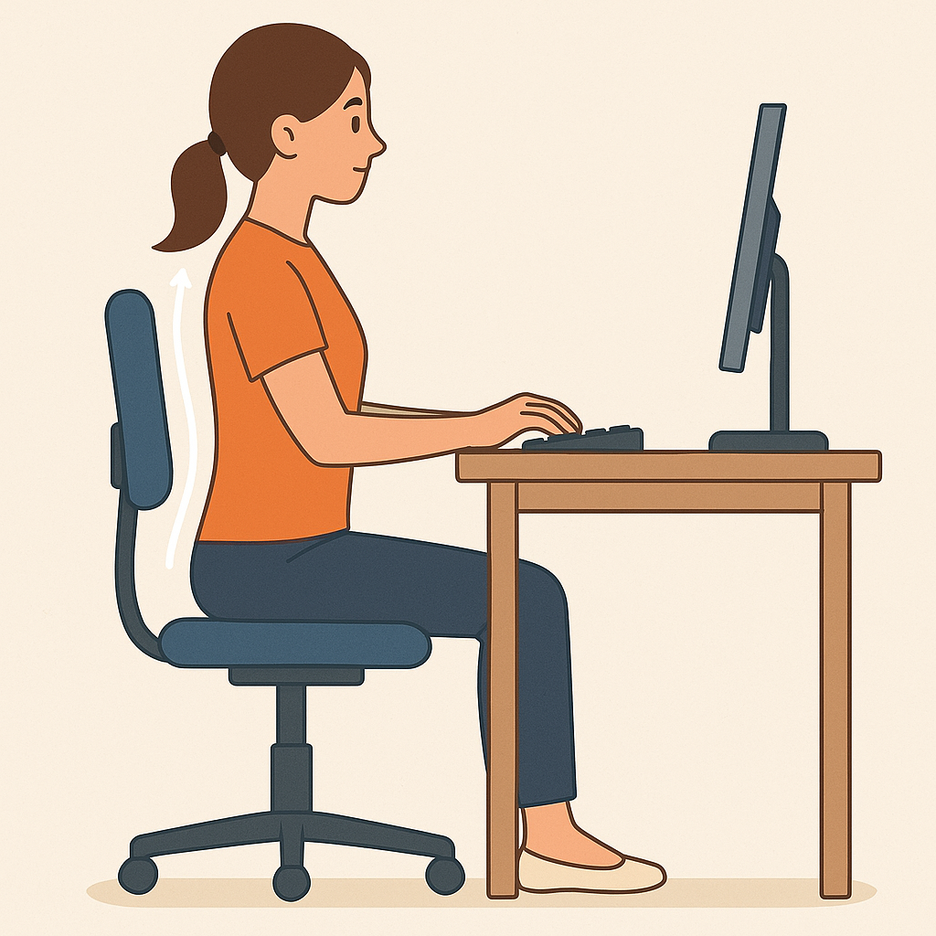 올바른 자세 관련 사진