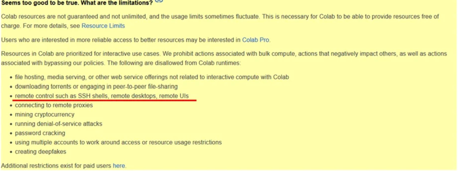 Colab 사용제한