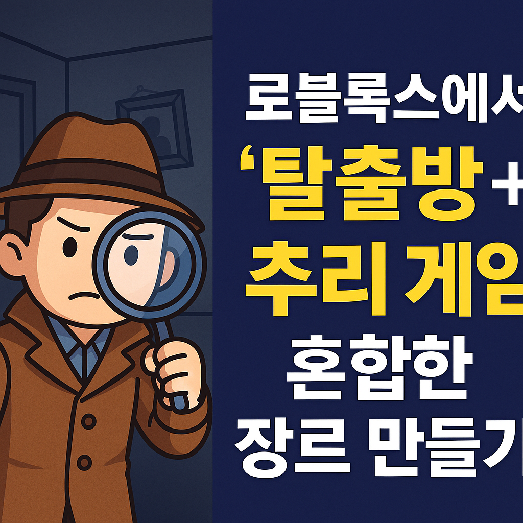 로블록스에서 &lsquo;탈출방 + 추리 게임&rsquo;을 혼합한 장르 만들기