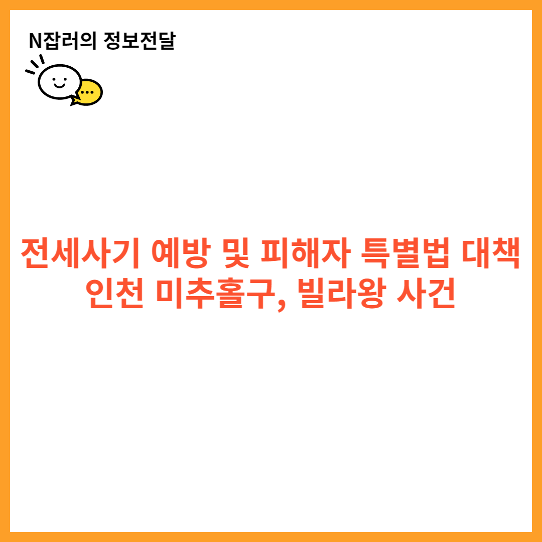 전세사기 예방 및 피해자 특별법 대책