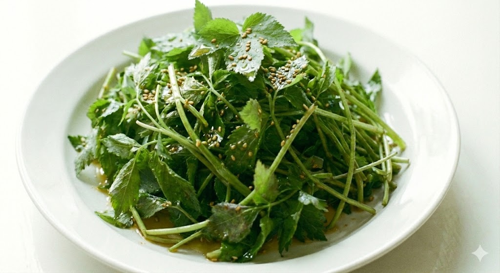 식물성 지방이 참나물 속 베타카로틴 흡수율을 7배 높여 시력을 보호하고 안구 건조증을 즉각 완화하는 고효능 참나물 오일 드레싱