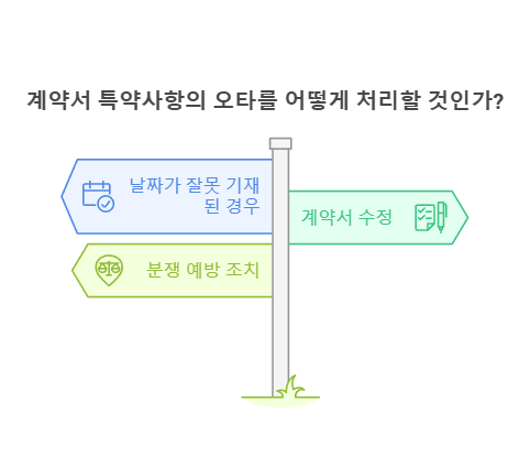 계약서 특약사항의 오타를 어떻게 처리할 것인가