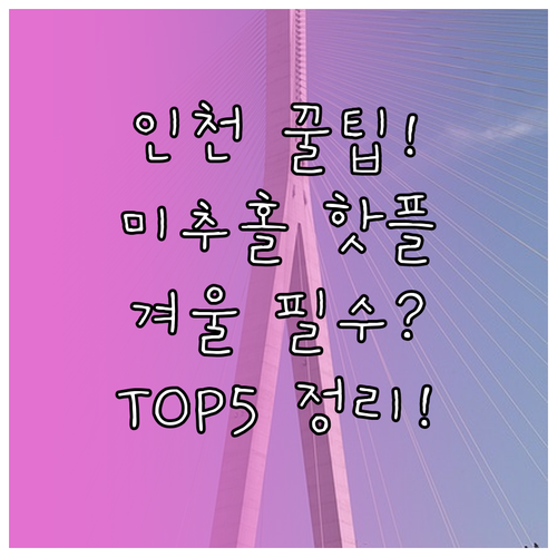 겨울 인천 미추홀구 TOP5 수도국산..