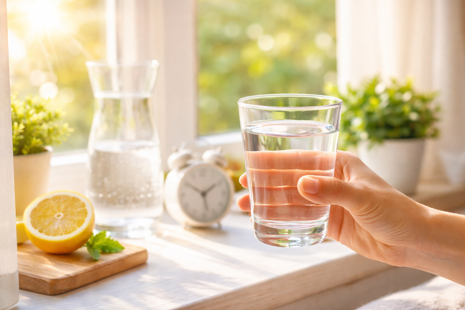 아침 공복 미지근한 물 한 잔의 효능과 건강한 아침 습관