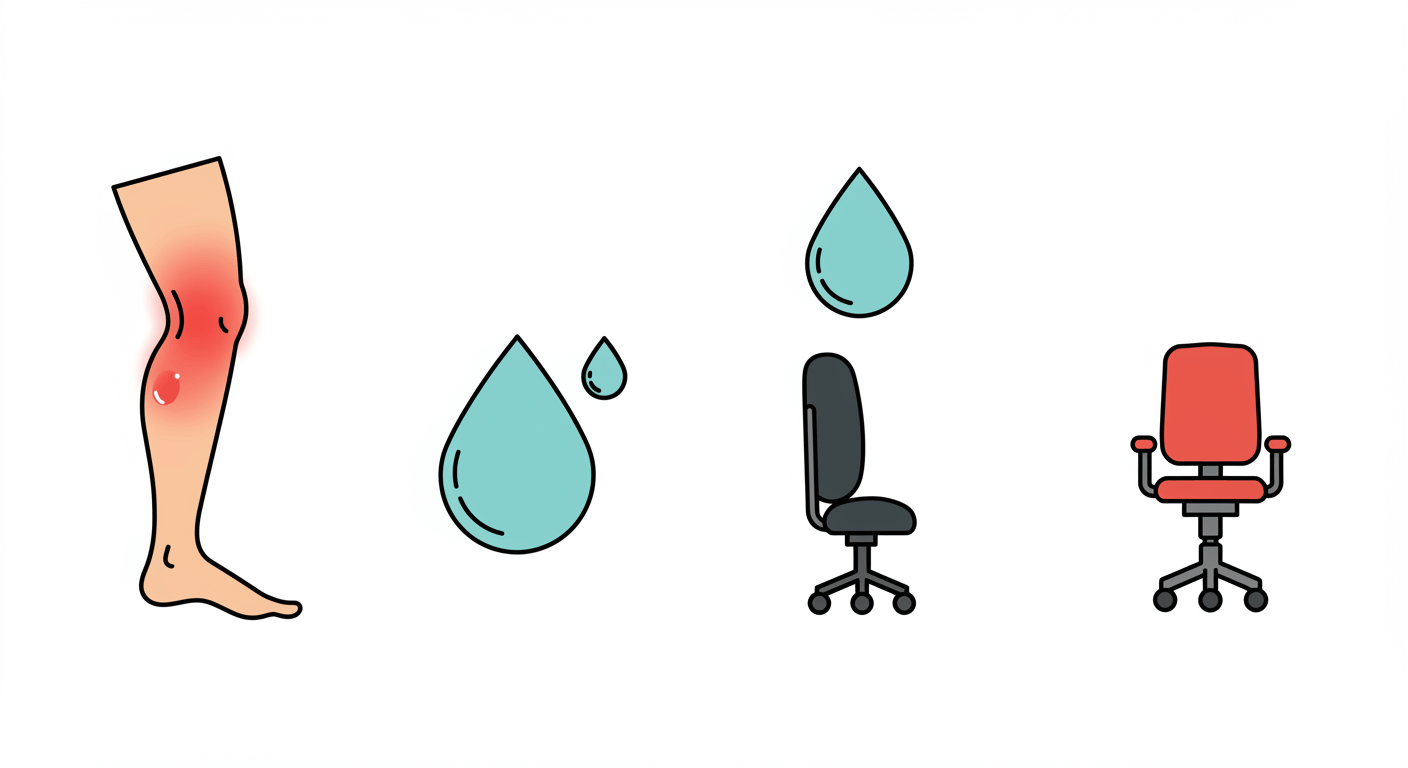 다리부종: 책상 아래 보이지 않는 위험