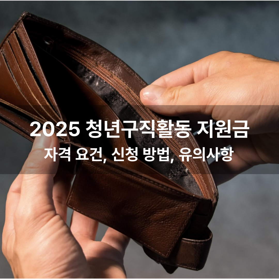 2025 청년구직활동 지원금 (+자격요건,신청방법,유의사항)
