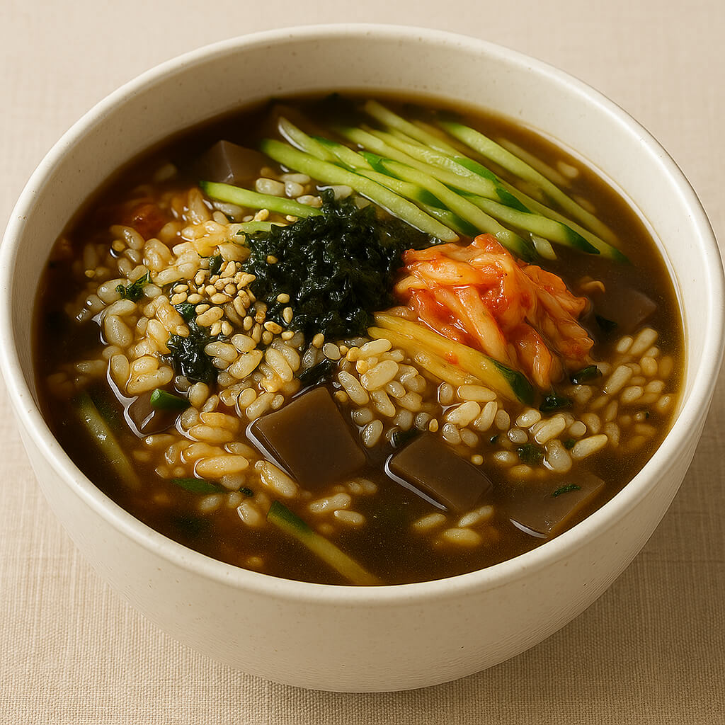 여름철 시원한 묵과 함께 먹는 묵밥