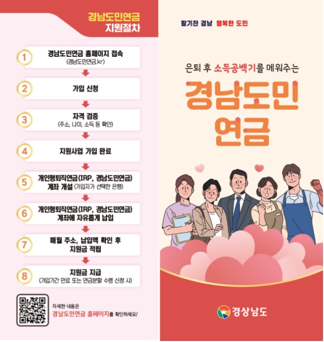 경남도민연금 가입신청·가입방법·가입자격