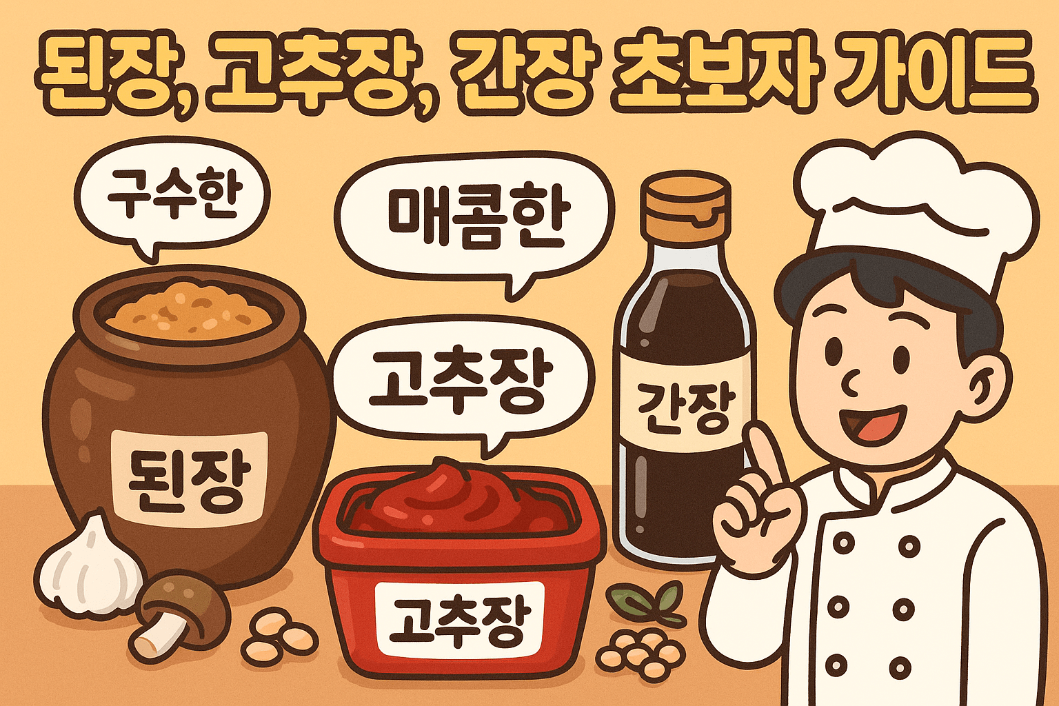 된장, 고추장, 간장 초보자 가이드: 한국 전통 양념 마스터하기