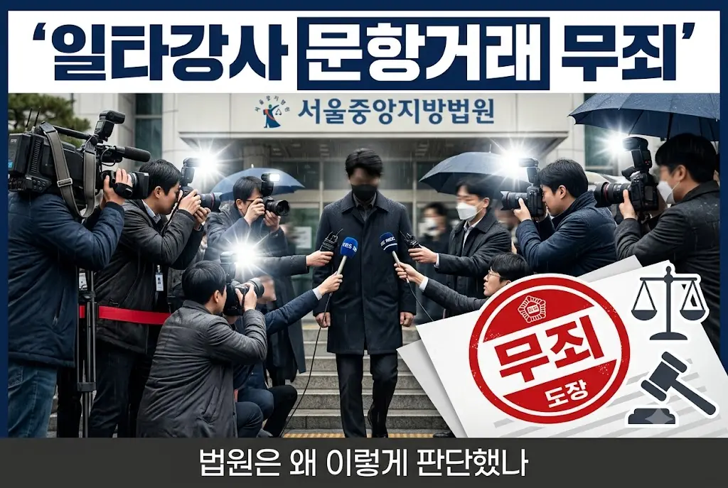 일타강사 현우진 1심 무죄이미지
