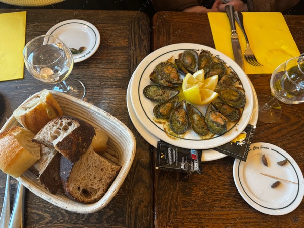 Entre 엉트레로 moule 홍합