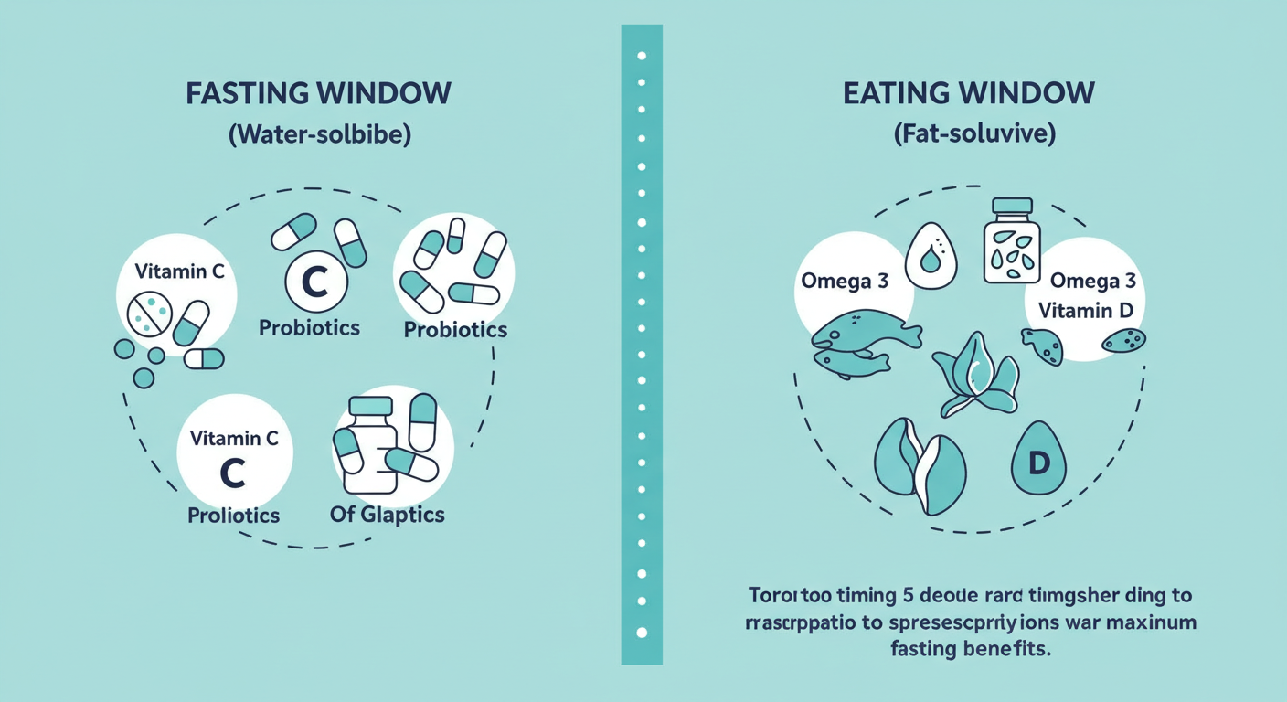 간헐적 단식 중 영양제 섭취 정답! 단식을 깨지 않는 종류별 복용 시간 가이드