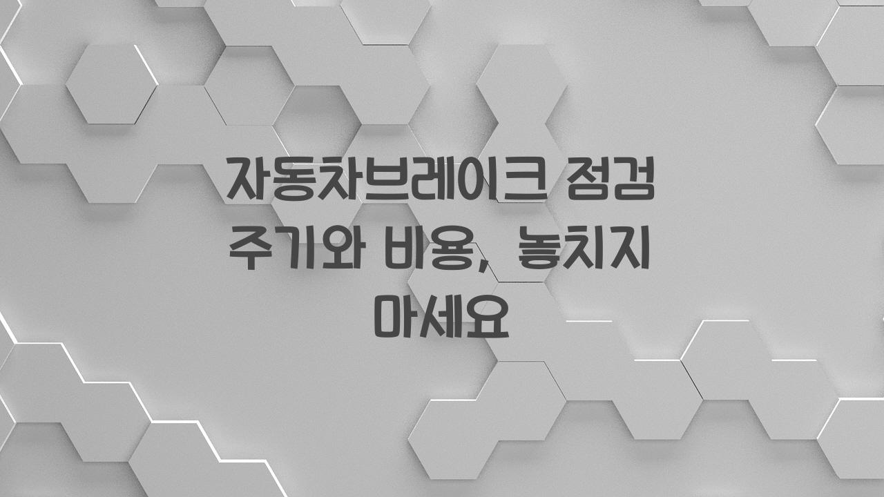 자동차브레이크