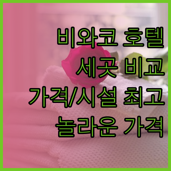 비와코 호수 근처 호텔 추천 세 곳