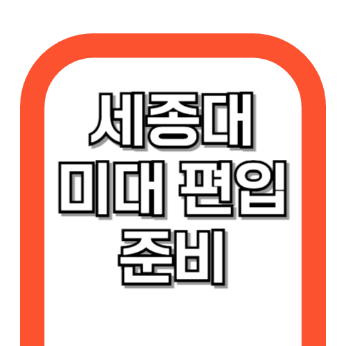 세종대 미대편입 실기 &amp; 포트폴리오