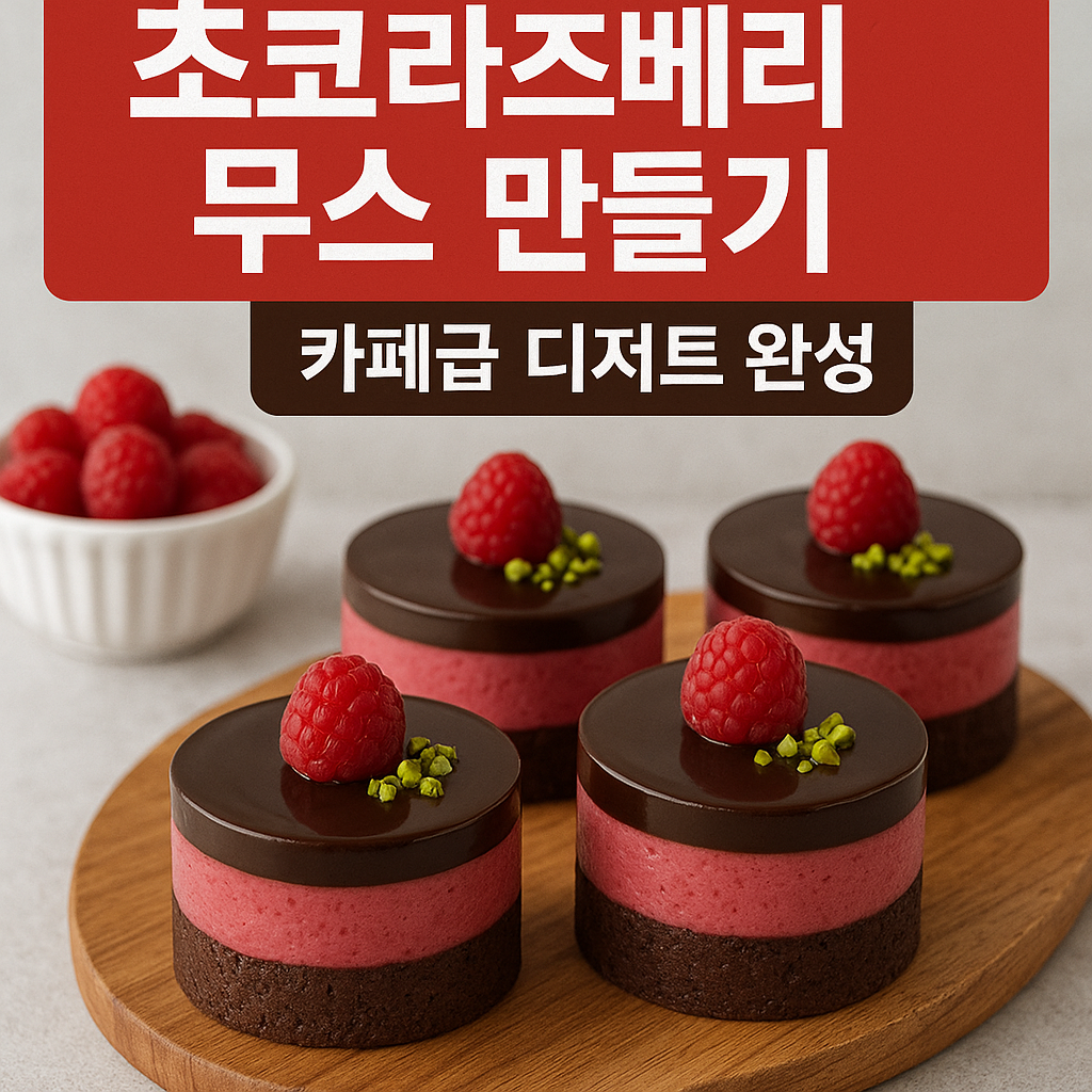 초코 라즈베리 무스 만들기