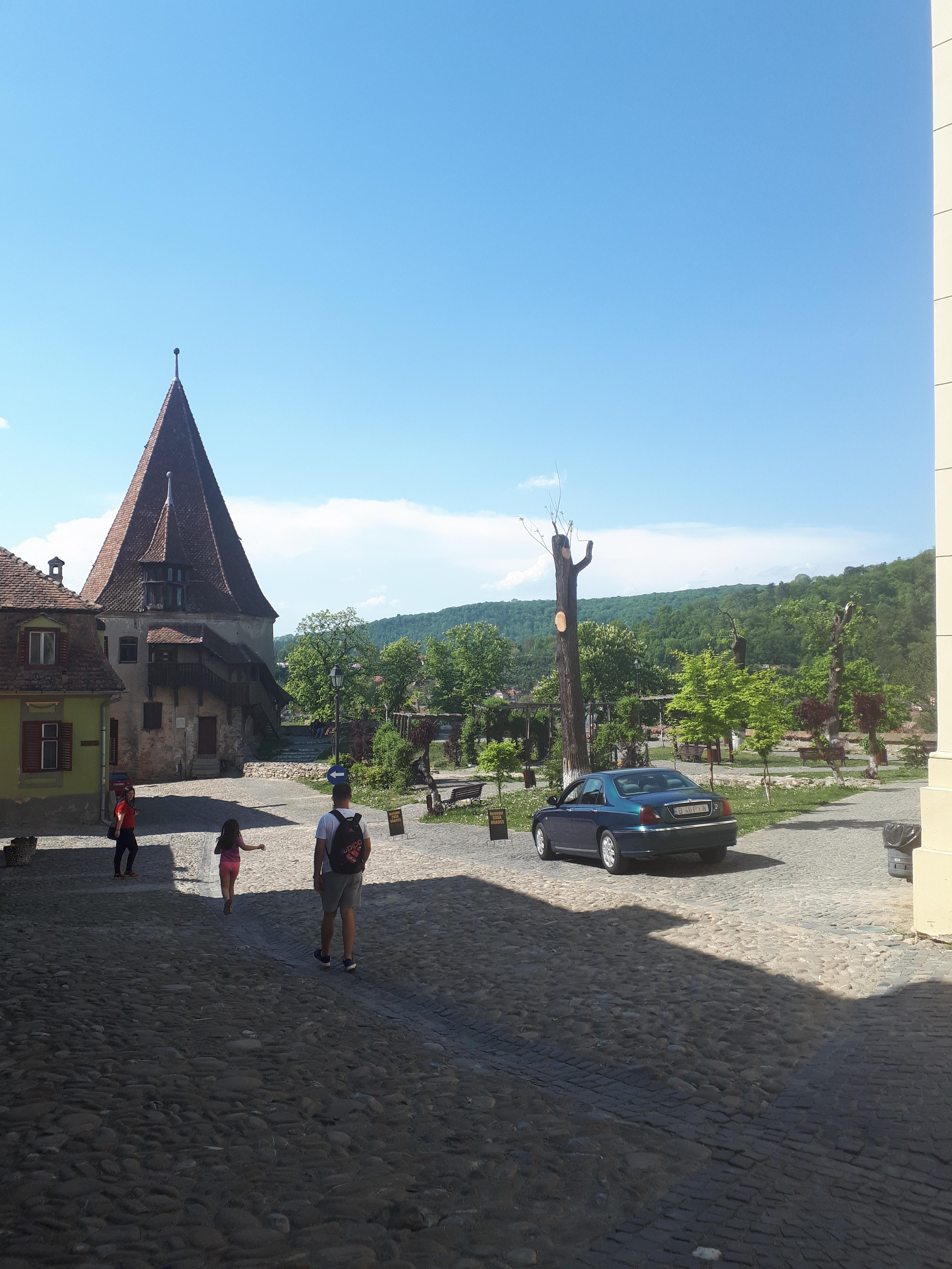 루마니아 시기쇼아라 구두장인의 탑과 거리