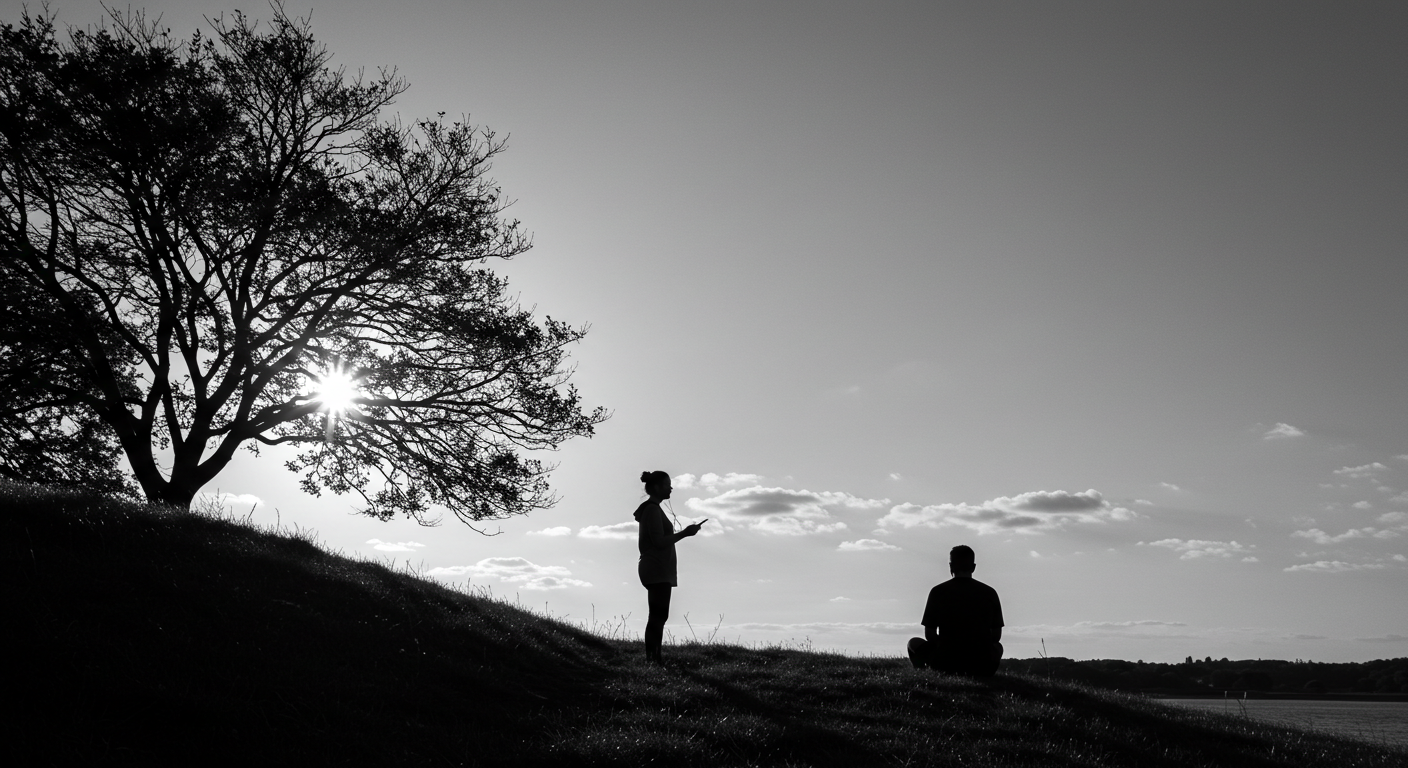 이어폰 없이, 폰은 무음