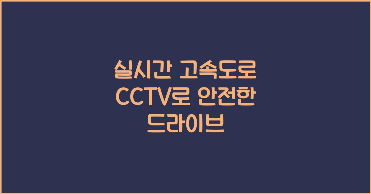 실시간 고속도로 cctv
