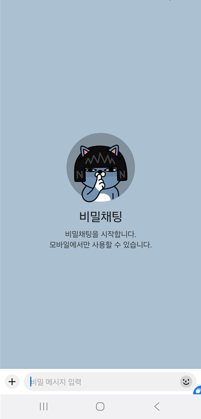 방법 5: 비밀채팅방 완성 확인하기