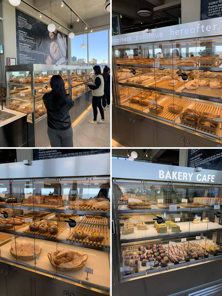 자동문 달린 베이커리 쇼케이스