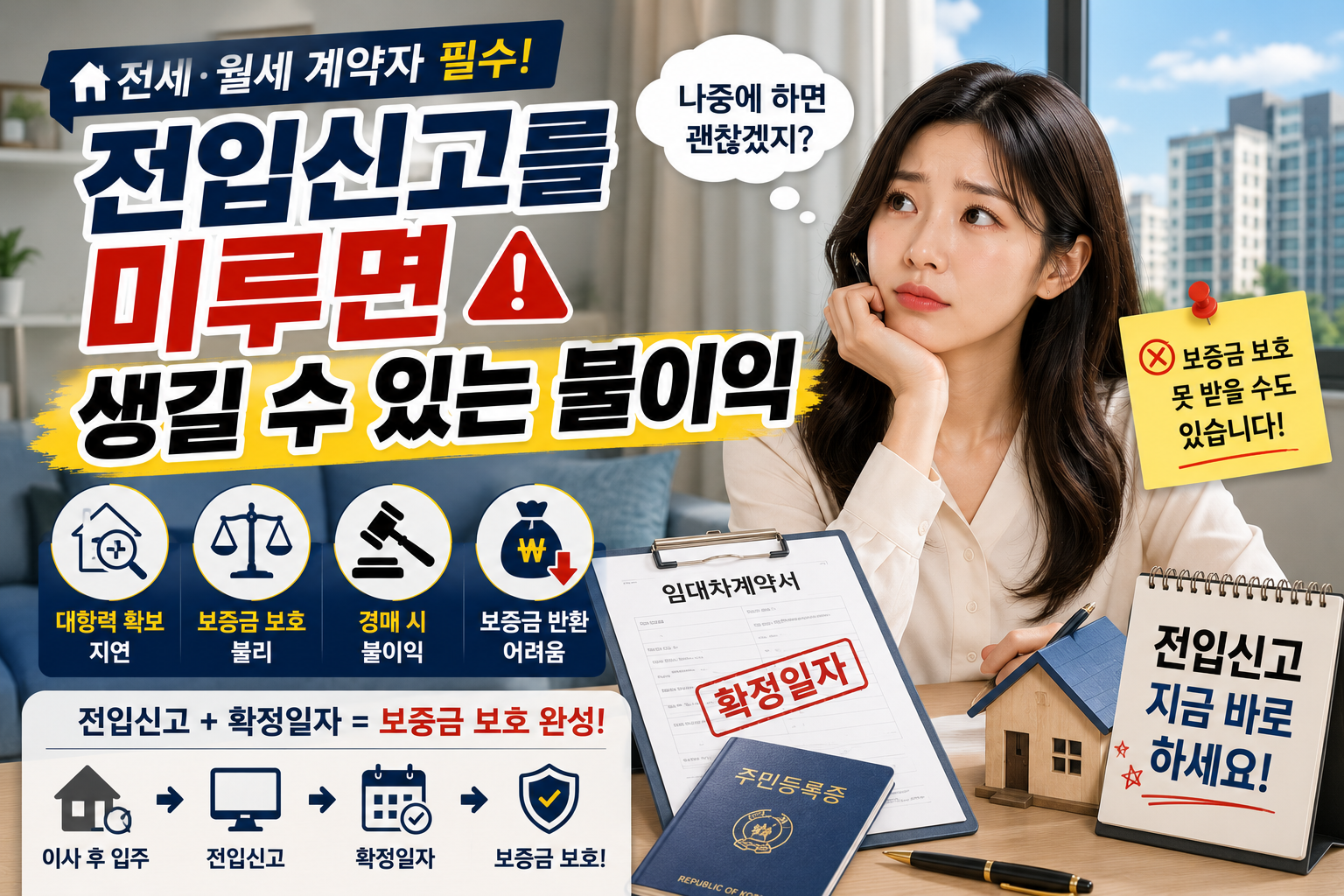 전입신고를 미루면 생길 수 있는 불이익 총정리