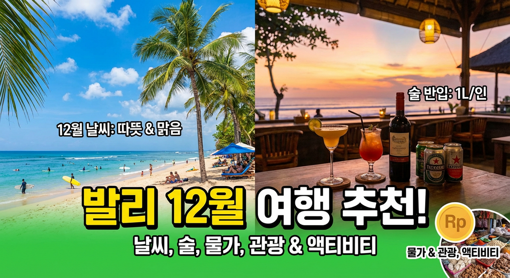 발리 12월 여행 추천? 현지 날씨, 술(주류) 반입 가능 수량, 물가 및 관광, 액티비티