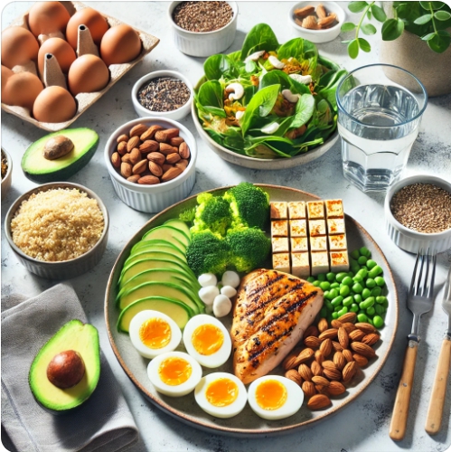 고단백 저탄수화물 식단 이미지