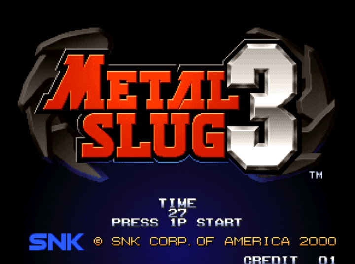 메탈슬러그3-오락실게임-메인-화면