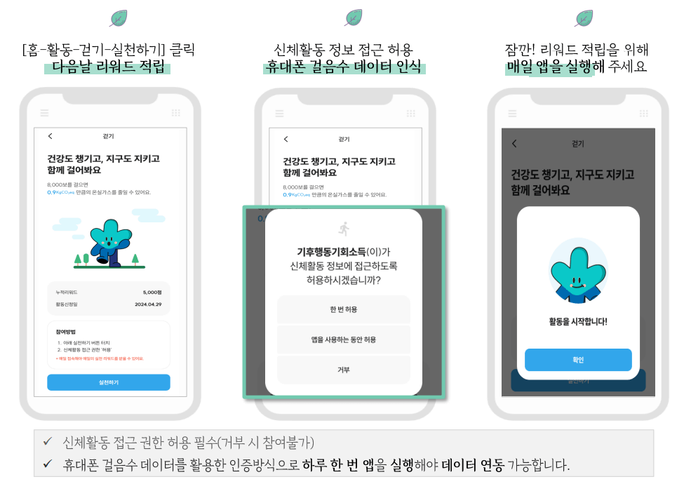 기후행동 기회소득 5천원 적립금