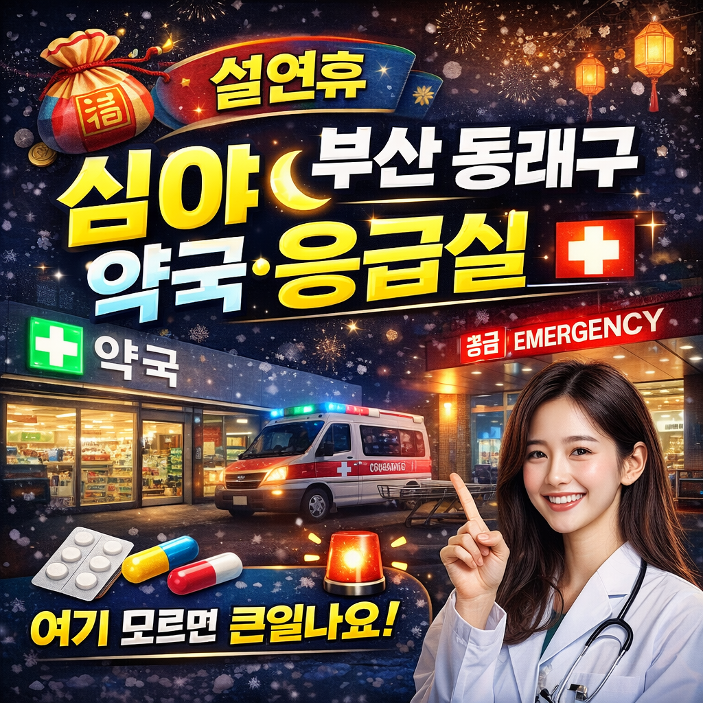 설연휴 부산 동래구 심야 약국&middot;응급실 바로가기
