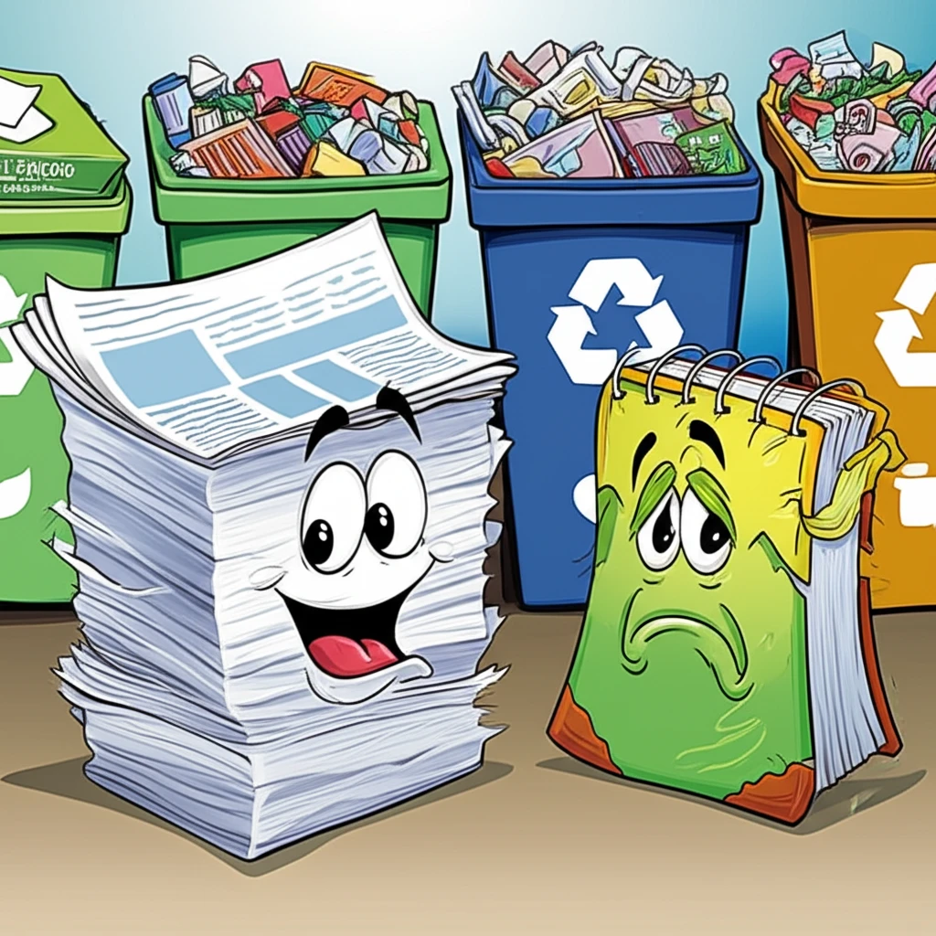 종이 분리수거, 파지 vs 책 종이 ..