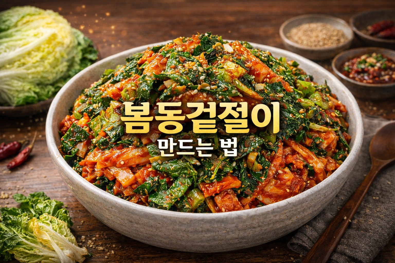 봄동겉절이 만드는 법