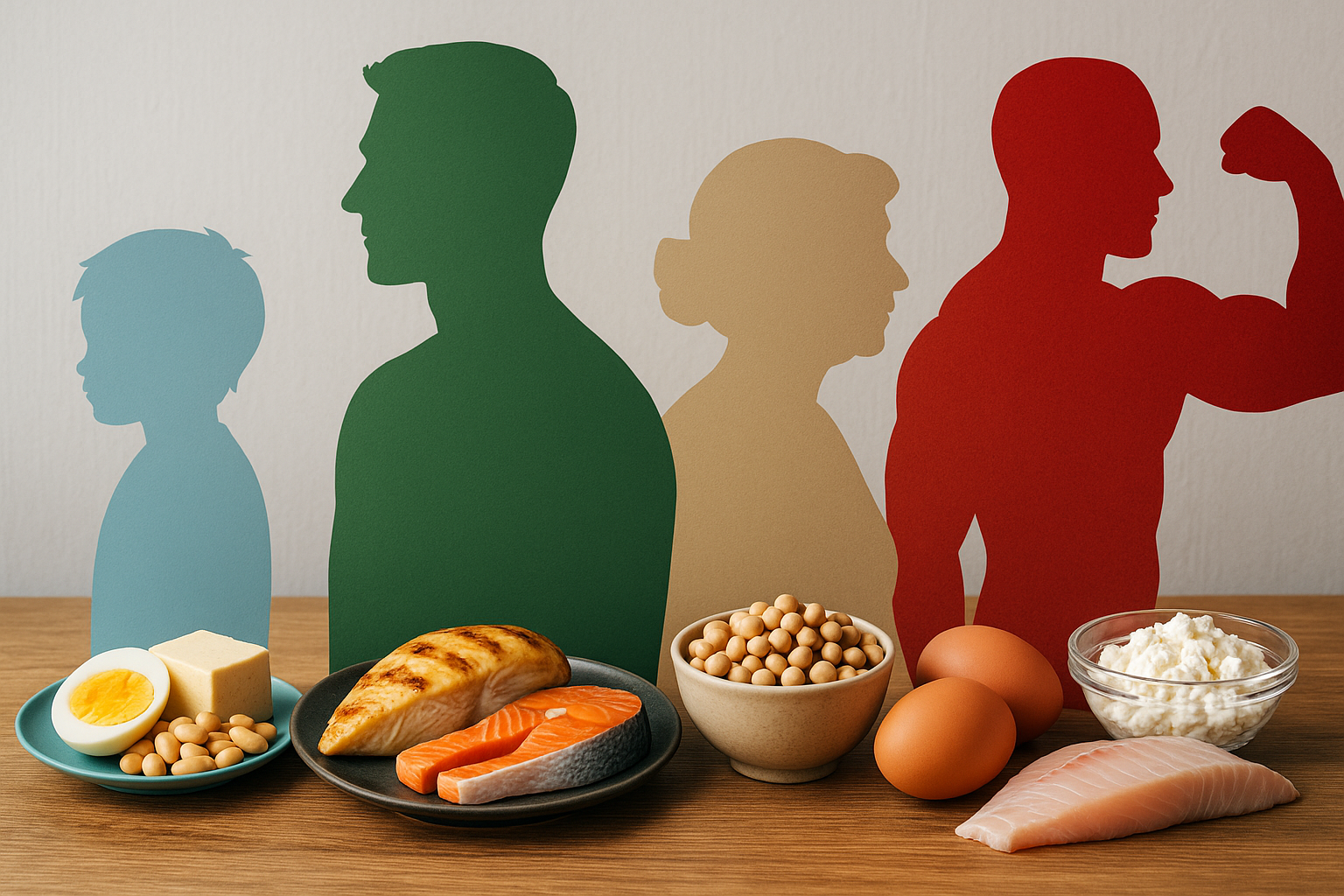 단백질 섭취 가이드 (연령별, 활동량별)