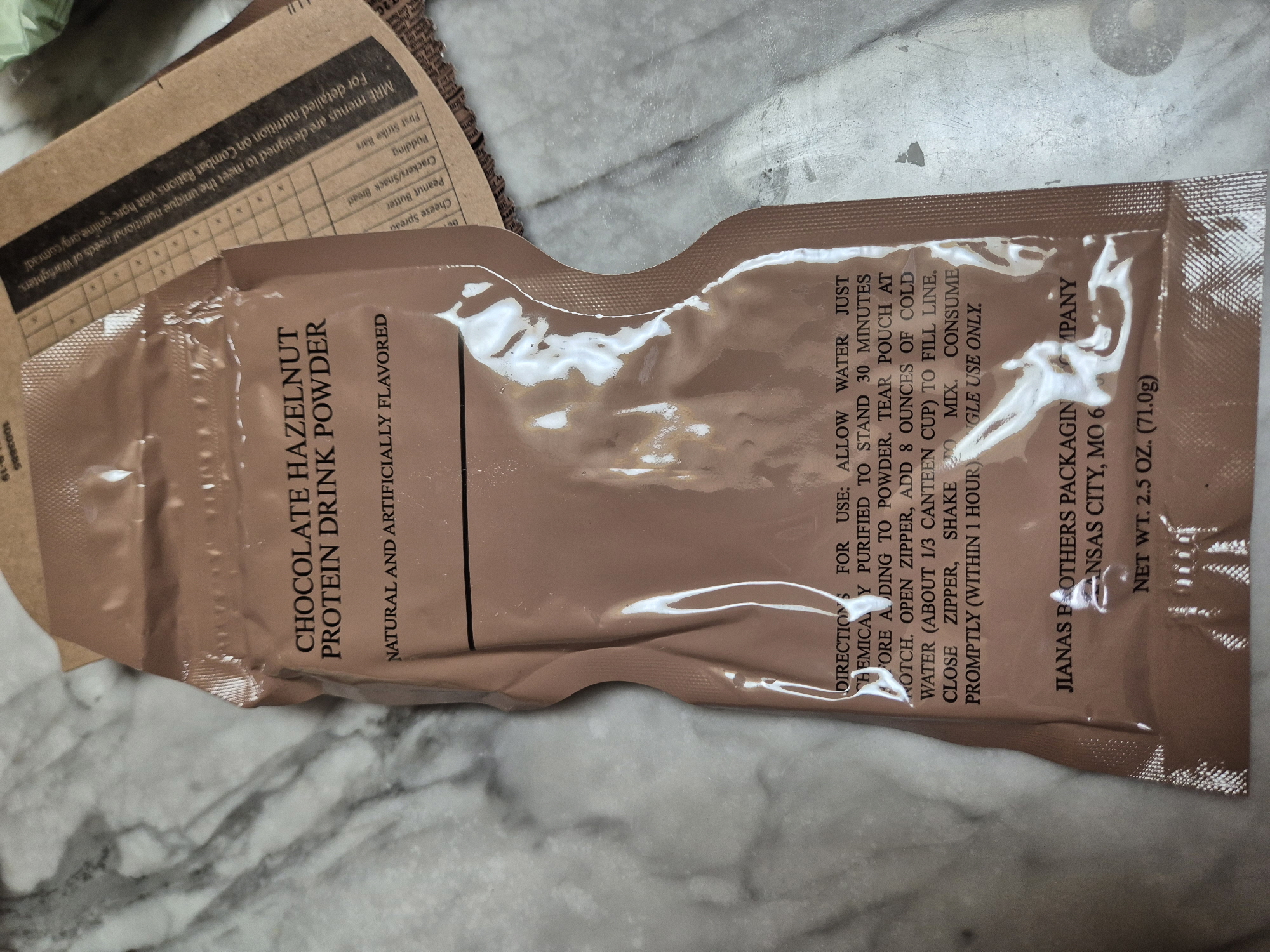 MRE 초콜릿 단백질 파우더