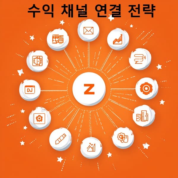 Zapier가 다양한 수익 채널과 연결되는 시각 자료