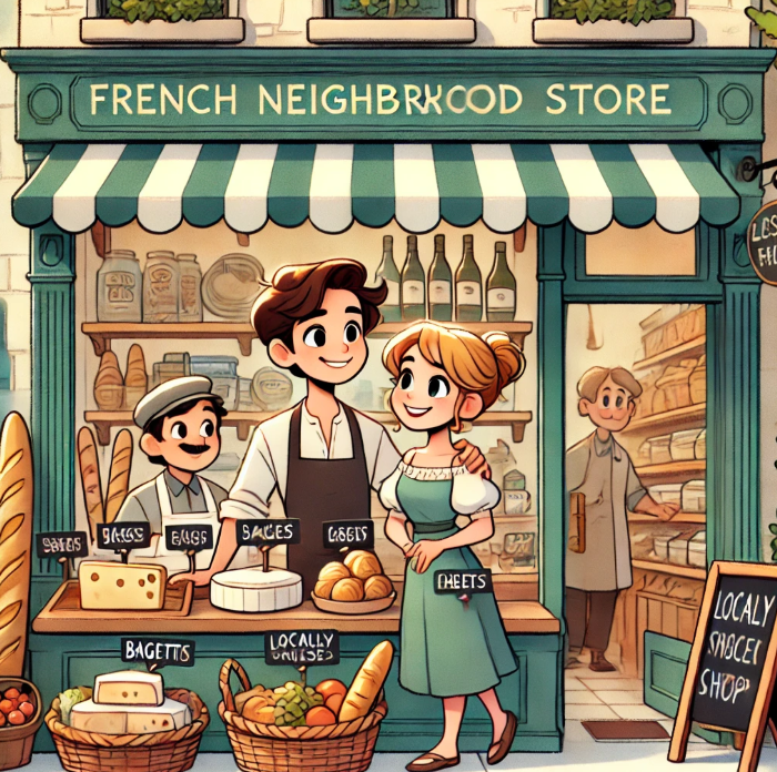 프랑스에서 장보기 대형마트 동네상점