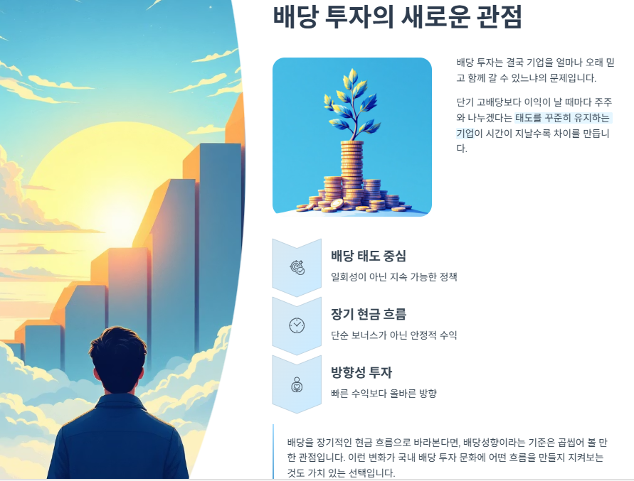 배당 투자의 새로운 관점
