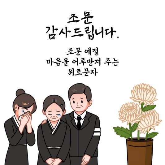 조문 예절, 위로문자 예시