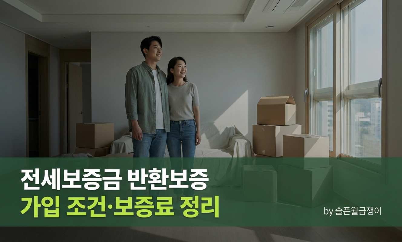 이삿짐 앞에 선 젊은 부부
