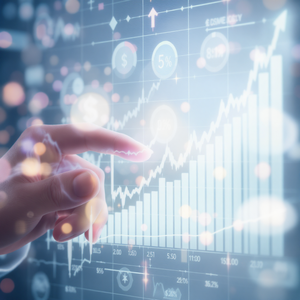 배당주 투자를 위해 종목 선정하는 손가락